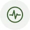 Circular vehicle diagnostics ECG icon