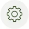 Front-facing automotive service gear icon